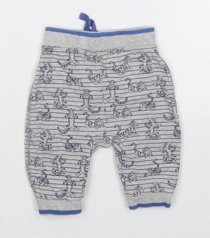 George Baby Grey Striped  Sweatpants Trousers Size 0-3 Months  - Winnie the Pooh