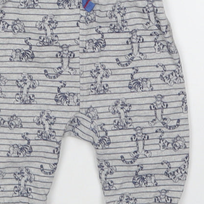 George Baby Grey Striped  Sweatpants Trousers Size 0-3 Months  - Winnie the Pooh