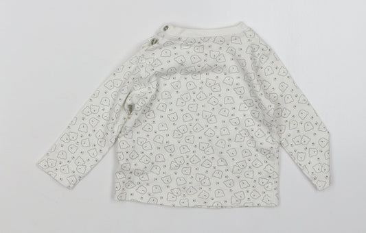 Lupilu Baby White Animal Print  Basic T-Shirt Size 3-6 Months