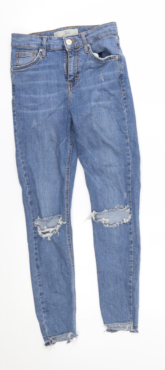 Topshop Womens Blue   Skinny Jeans Size 25 in L30 in - Jamie