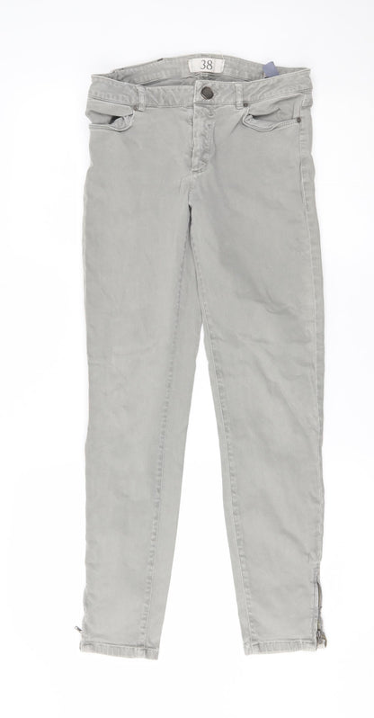Womens UK Size 28 in Preworn Regular Fit Straight Grey Jeans