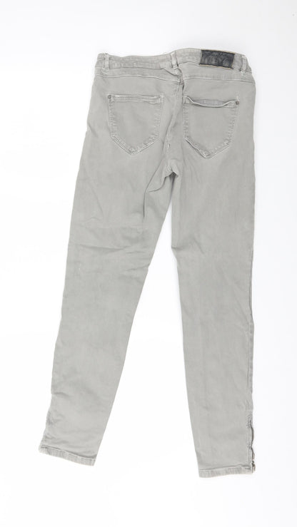 Womens UK Size 28 in Preworn Regular Fit Straight Grey Jeans
