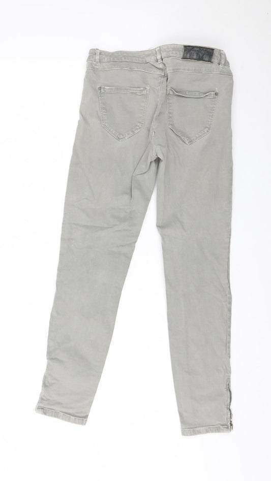 Womens UK Size 28 in Preworn Regular Fit Straight Grey Jeans