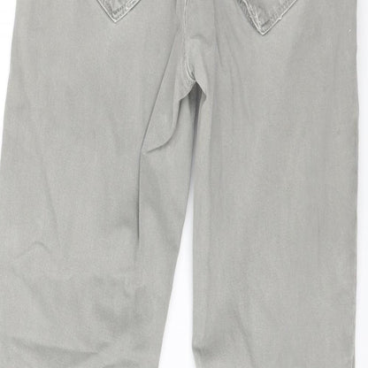 Womens UK Size 28 in Preworn Regular Fit Straight Grey Jeans