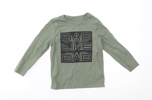 Nutmeg Boys Green   Basic T-Shirt Size 2-3 Years  - rad like dad