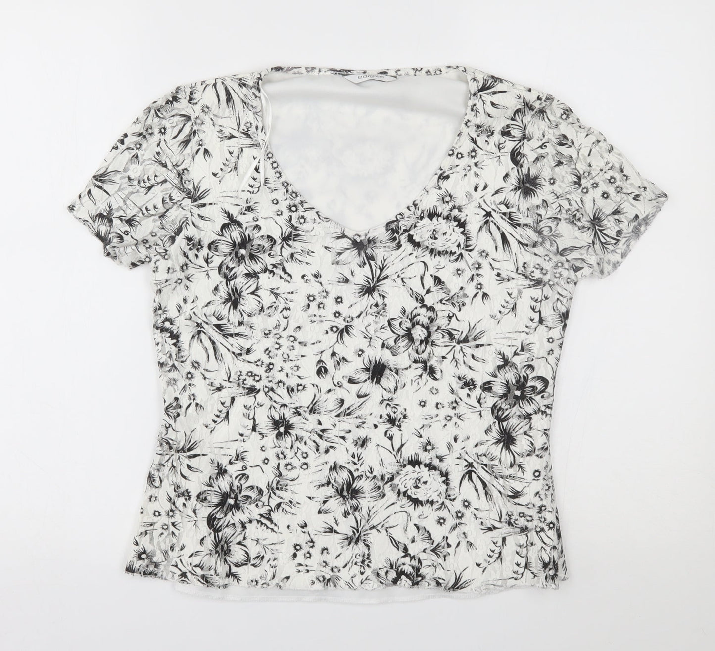 Womens UK Size 10 editions White Basic Blouse