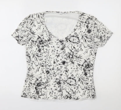 Womens UK Size 10 editions White Basic Blouse