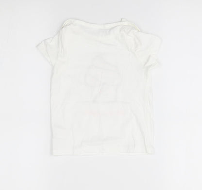 NEXT Girls White   Basic T-Shirt Size 12-18 Months  - cute as a cupcake