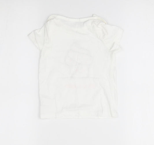 NEXT Girls White   Basic T-Shirt Size 12-18 Months  - cute as a cupcake