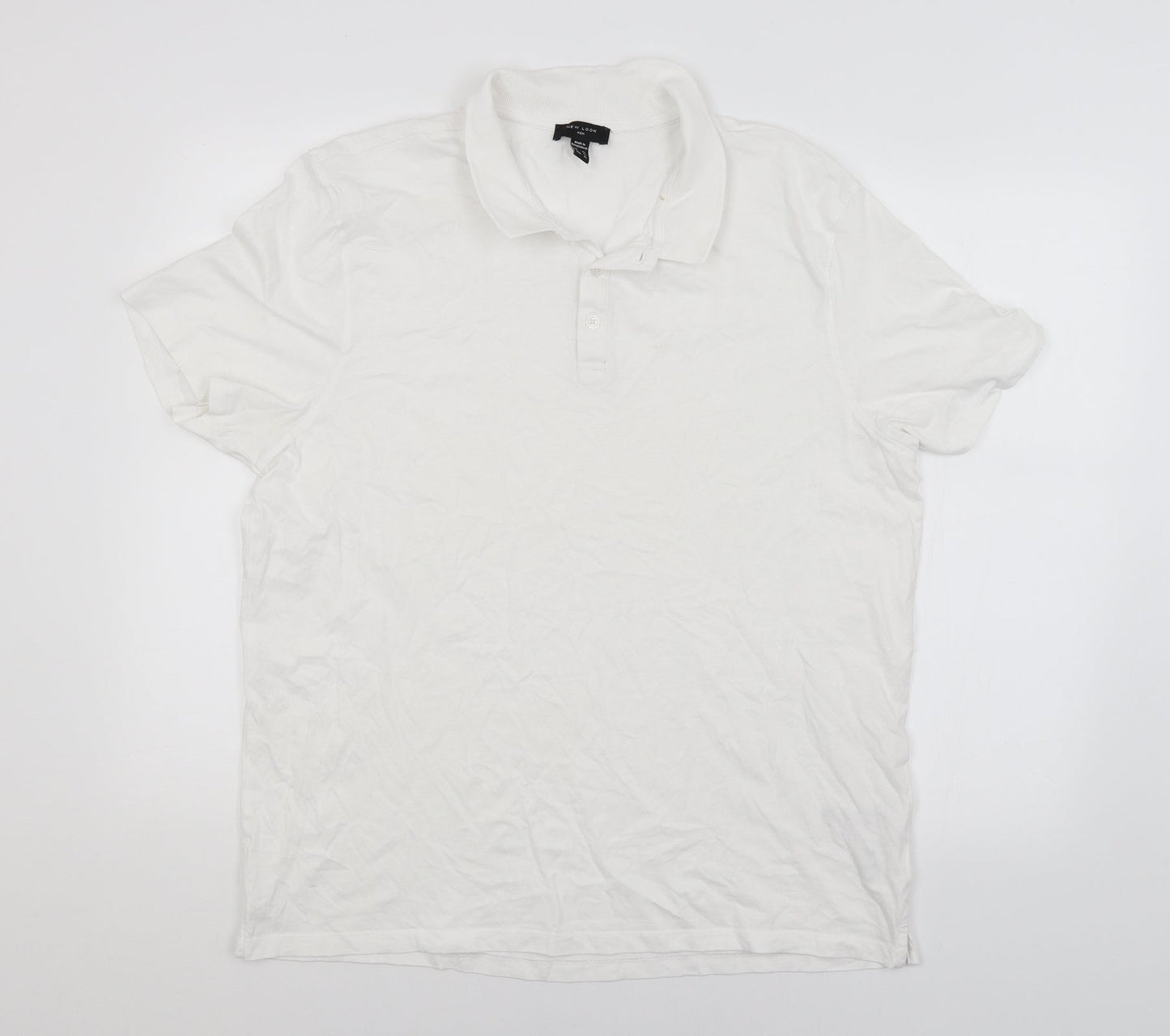 New Look Mens White    Polo Size XL