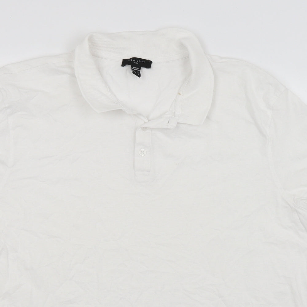 New Look Mens White    Polo Size XL
