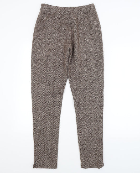 Javier Larrainzar Womens Brown Argyle/Diamond  Trousers  Size 10 L29 in