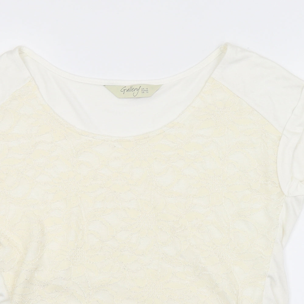 Womens UK Size 16 Preworn White Basic Blouse