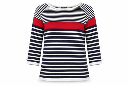 CASAMA Womens Multicoloured Striped  Pullover Jumper Size L