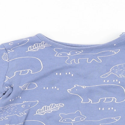 F&F Baby Blue Animal Print  Basic T-Shirt Size 12-18 Months