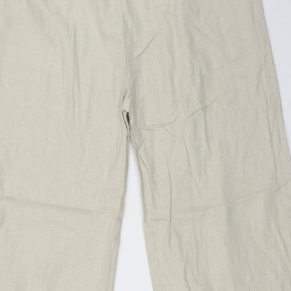 Womens UK Size 14 Dorothy Perkins Regular Fit  Beige Trousers