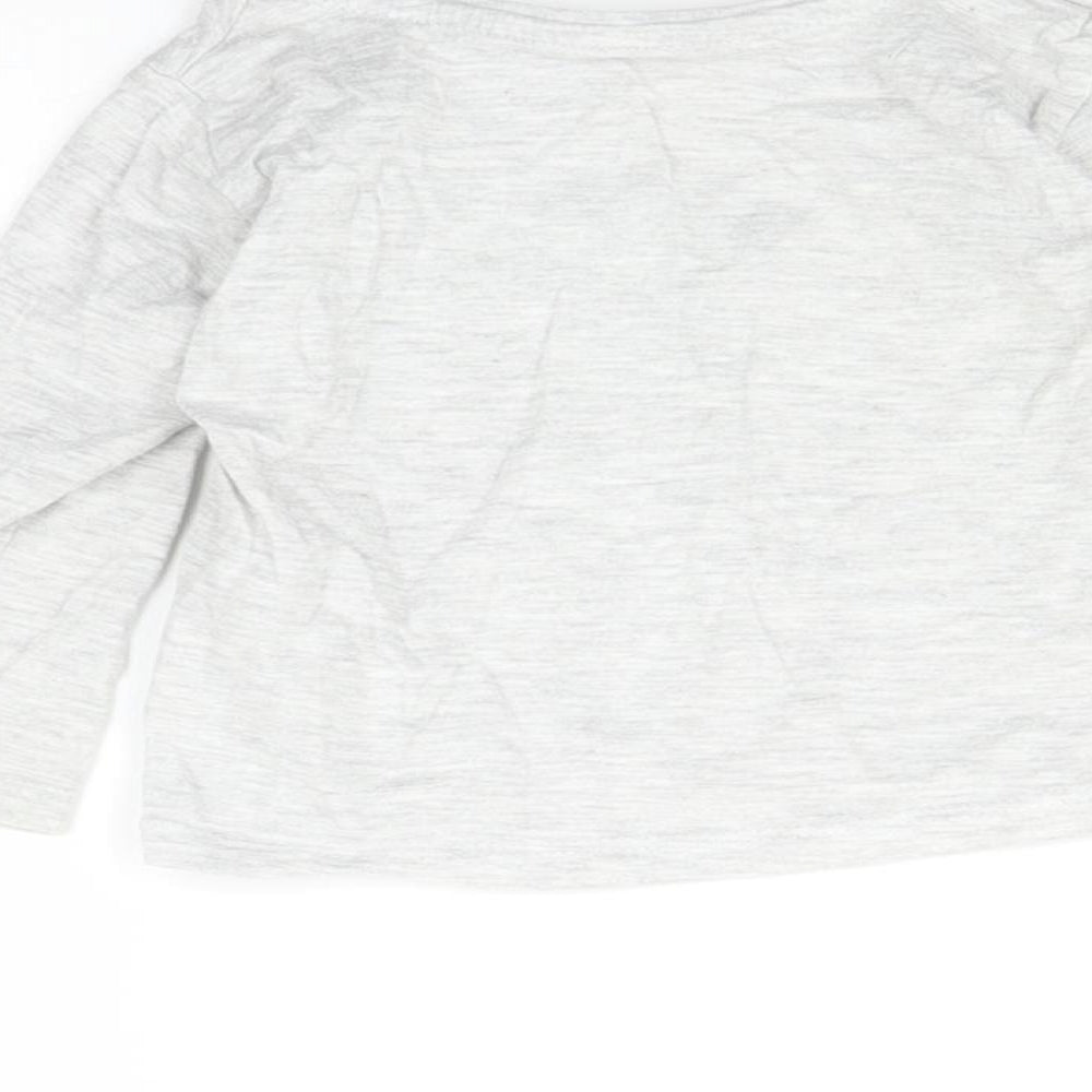 Primark Baby Grey   Basic T-Shirt Size 9-12 Months  - Butterfly