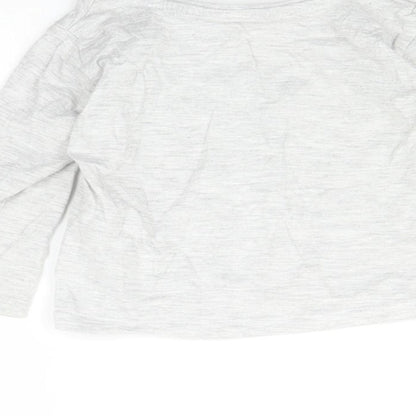 Primark Baby Grey   Basic T-Shirt Size 9-12 Months  - Butterfly