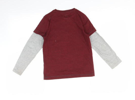 F&F Boys Red   Basic T-Shirt Size 7-8 Years