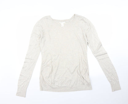Womens UK Size M H&M Beige Pullover Jumper