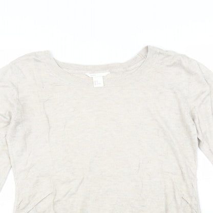 Womens UK Size M H&M Beige Pullover Jumper