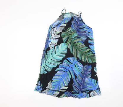 Papaya Womens Blue Floral  Basic T-Shirt Size 12