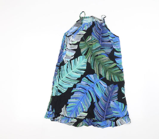 Papaya Womens Blue Floral  Basic T-Shirt Size 12