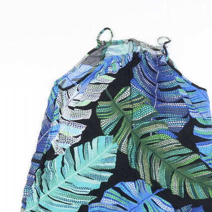 Papaya Womens Blue Floral  Basic T-Shirt Size 12