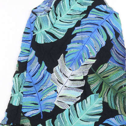 Papaya Womens Blue Floral  Basic T-Shirt Size 12