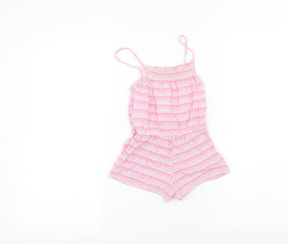 Young Dimension Girls Pink   Playsuit One-Piece Size 4-5 Years