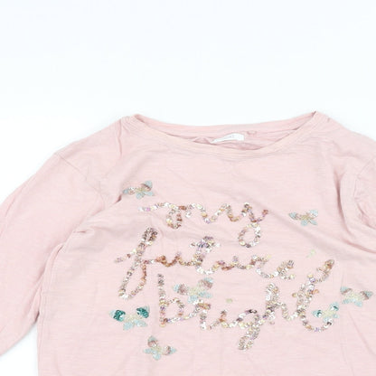 NEXT Girls Pink   Basic T-Shirt Size 10 Years