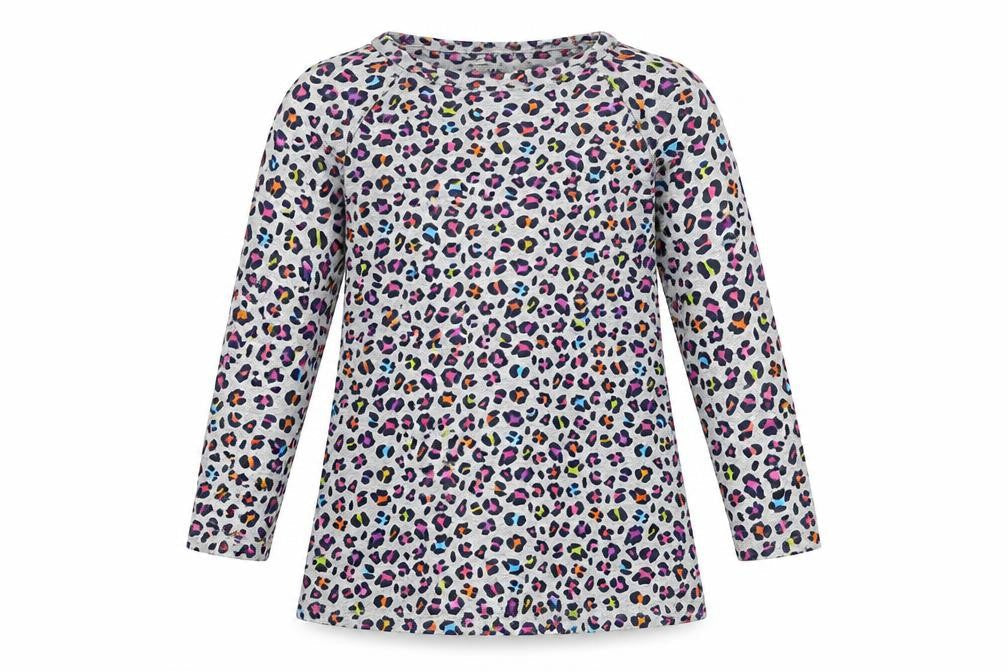 Front view of Land's End girls’ grey basic t-shirt, size 3, years