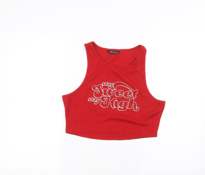 SheIn Womens Red   Basic T-Shirt Size L