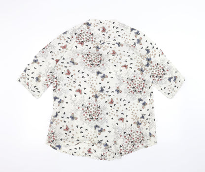 Womens UK Size 16 Being casual White Basic Button-Up
