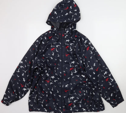 Maine Womens Blue   Rain Coat Coat Size 20  - Birds