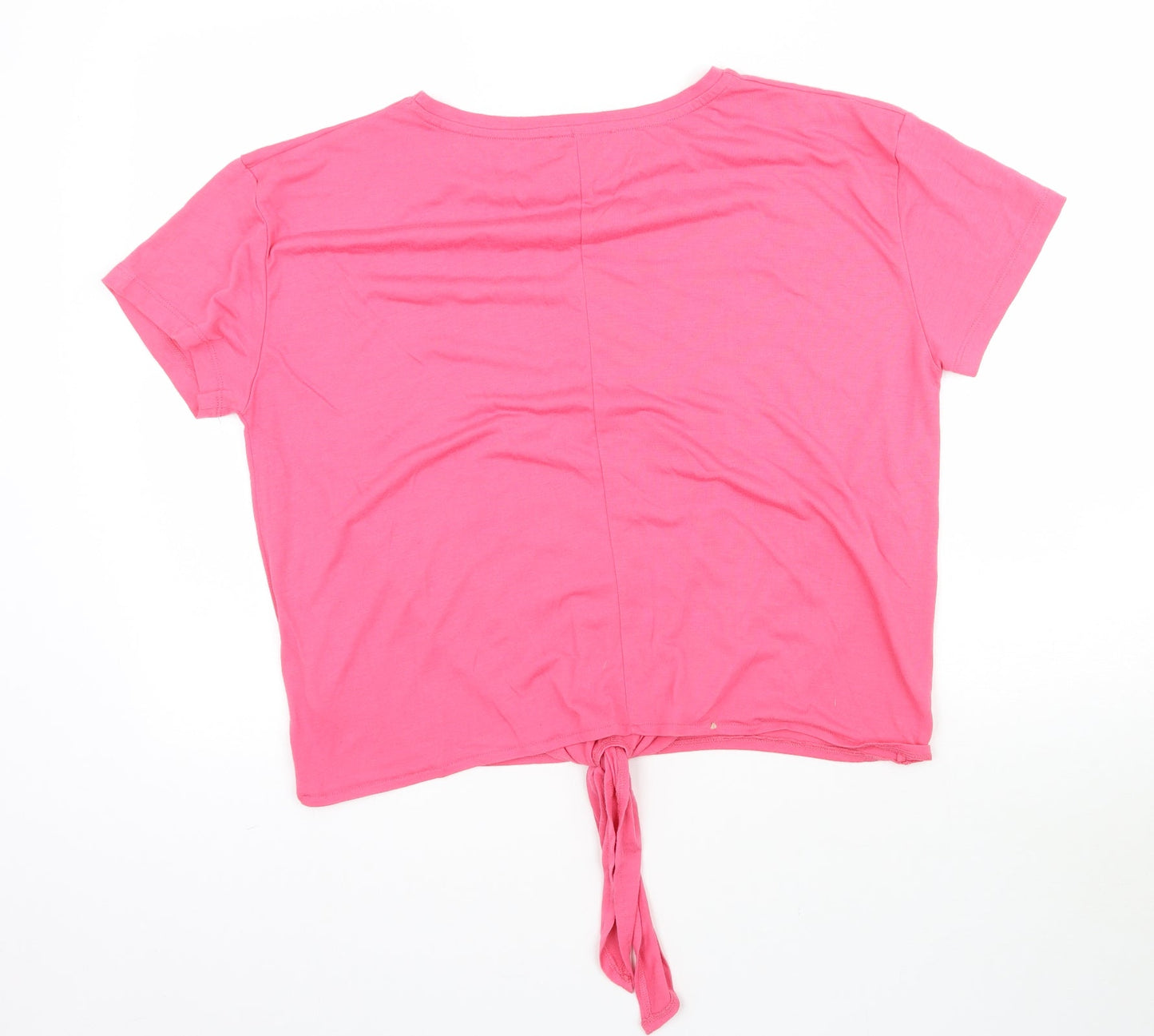South Womens Pink   Basic T-Shirt Size 16  - Tie detail