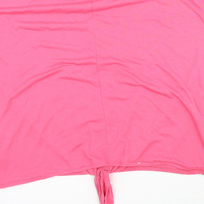 South Womens Pink   Basic T-Shirt Size 16  - Tie detail