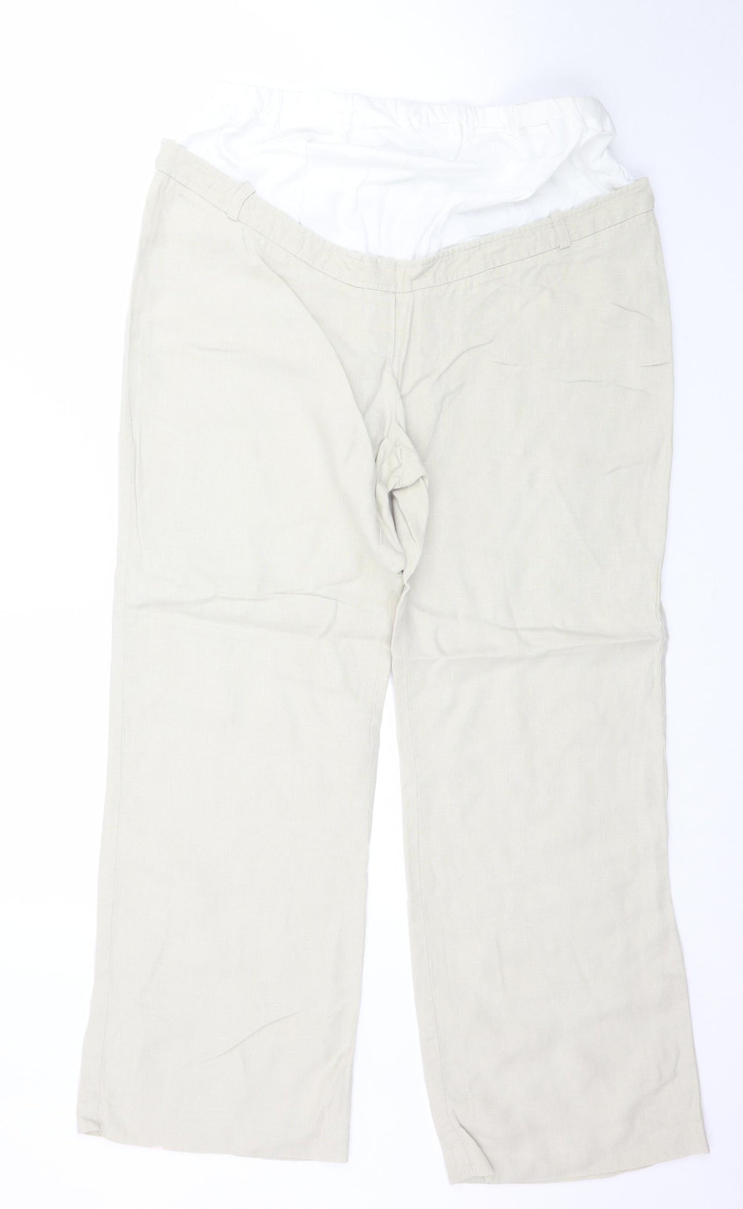 Womens UK Size 12 Moda Regular Fit  Beige Trousers