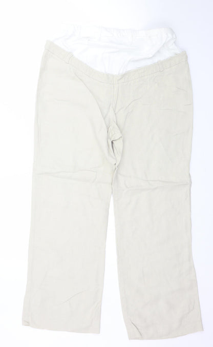Womens UK Size 12 Moda Regular Fit  Beige Trousers