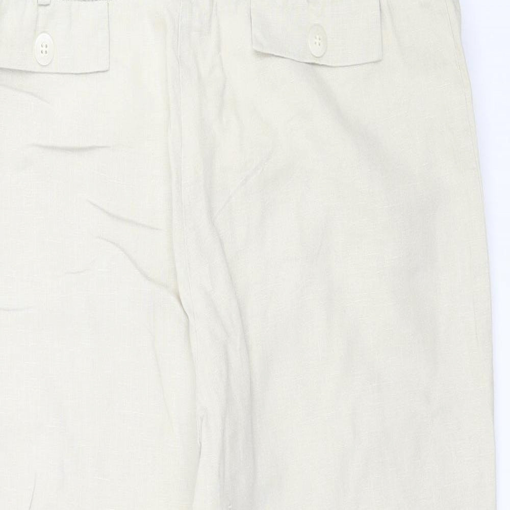 Womens UK Size 12 Moda Regular Fit  Beige Trousers