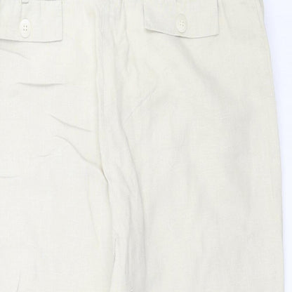 Womens UK Size 12 Moda Regular Fit  Beige Trousers