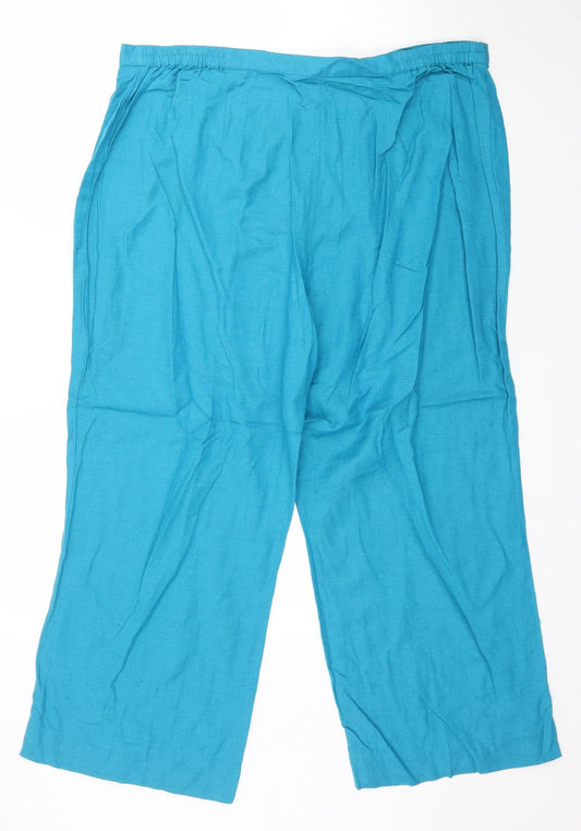 Joanna Hope Womens Blue   Cropped Trousers Size 20 L26 in