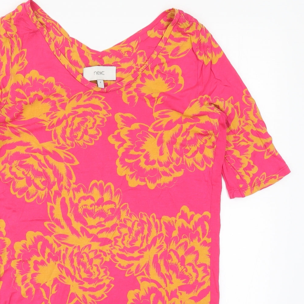 Womens UK Size 6 NEXT Pink Basic T-Shirt