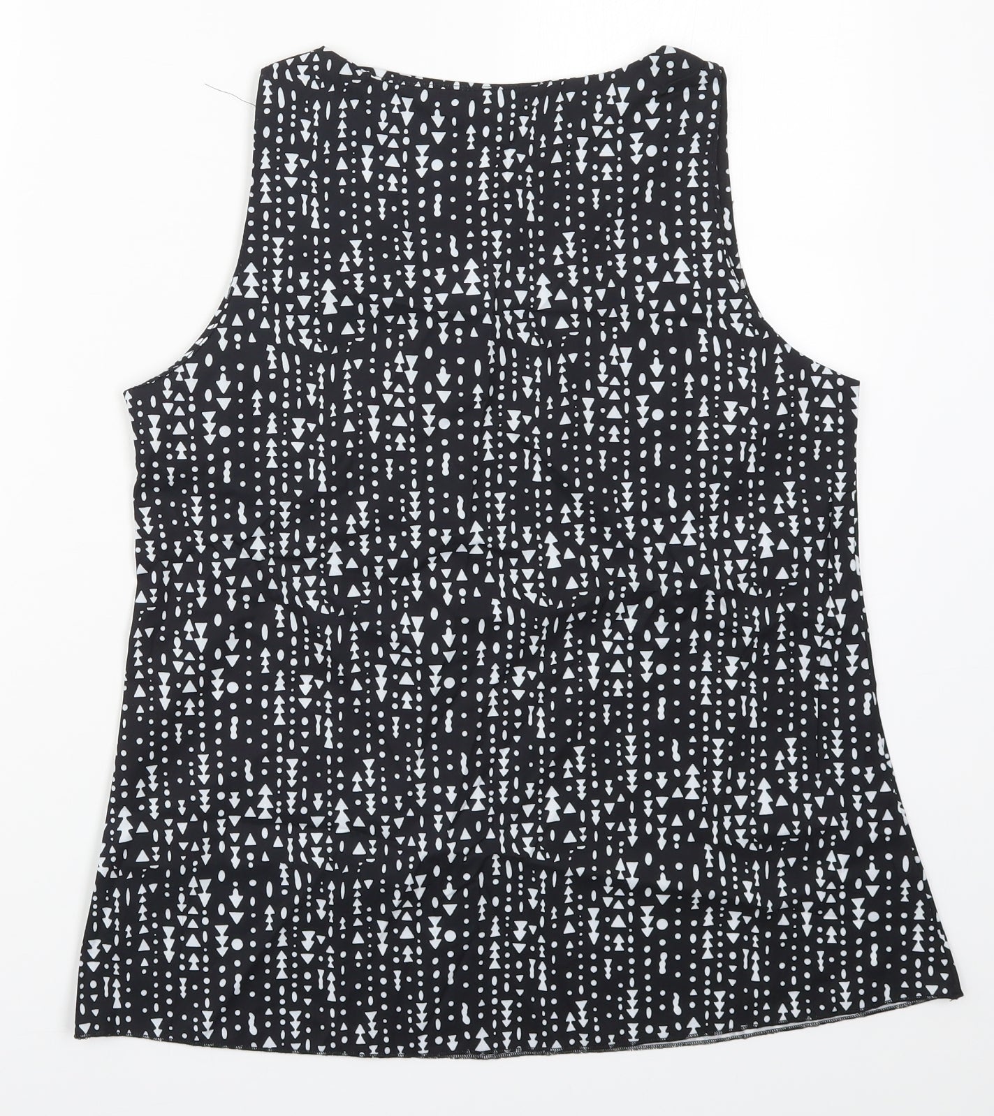 Womens UK Size M Preworn Black Basic Tank