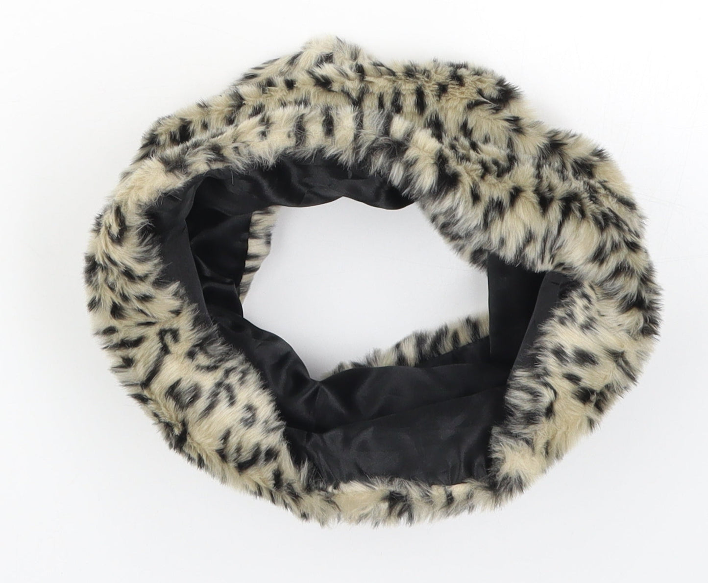 Miss Selfridge Womens Beige Animal Print   Scarf   - Snood