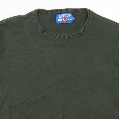 Twister Gorilla Mens Green  Knit Pullover Jumper Size L