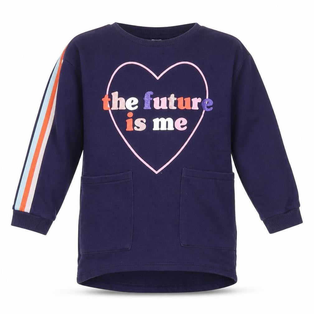 Tu Girls Blue   Pullover Sweatshirt Size 7 Years  - The Future is Me
