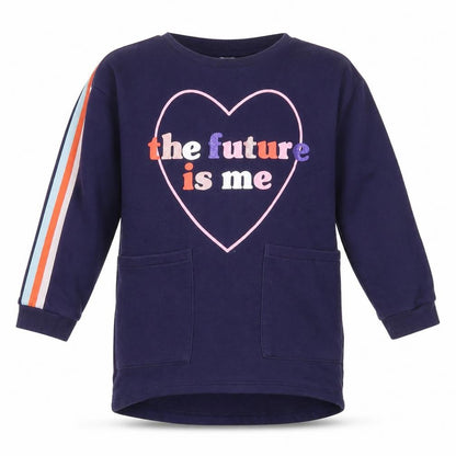 Tu Girls Blue   Pullover Sweatshirt Size 7 Years  - The Future is Me
