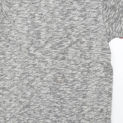 F&F Boys Grey Check  Basic T-Shirt Size 10-11 Years