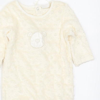 Rock a Bye Baby Boutique Baby Beige Solid  Cami One Piece Size 0-3 Months  - Bear